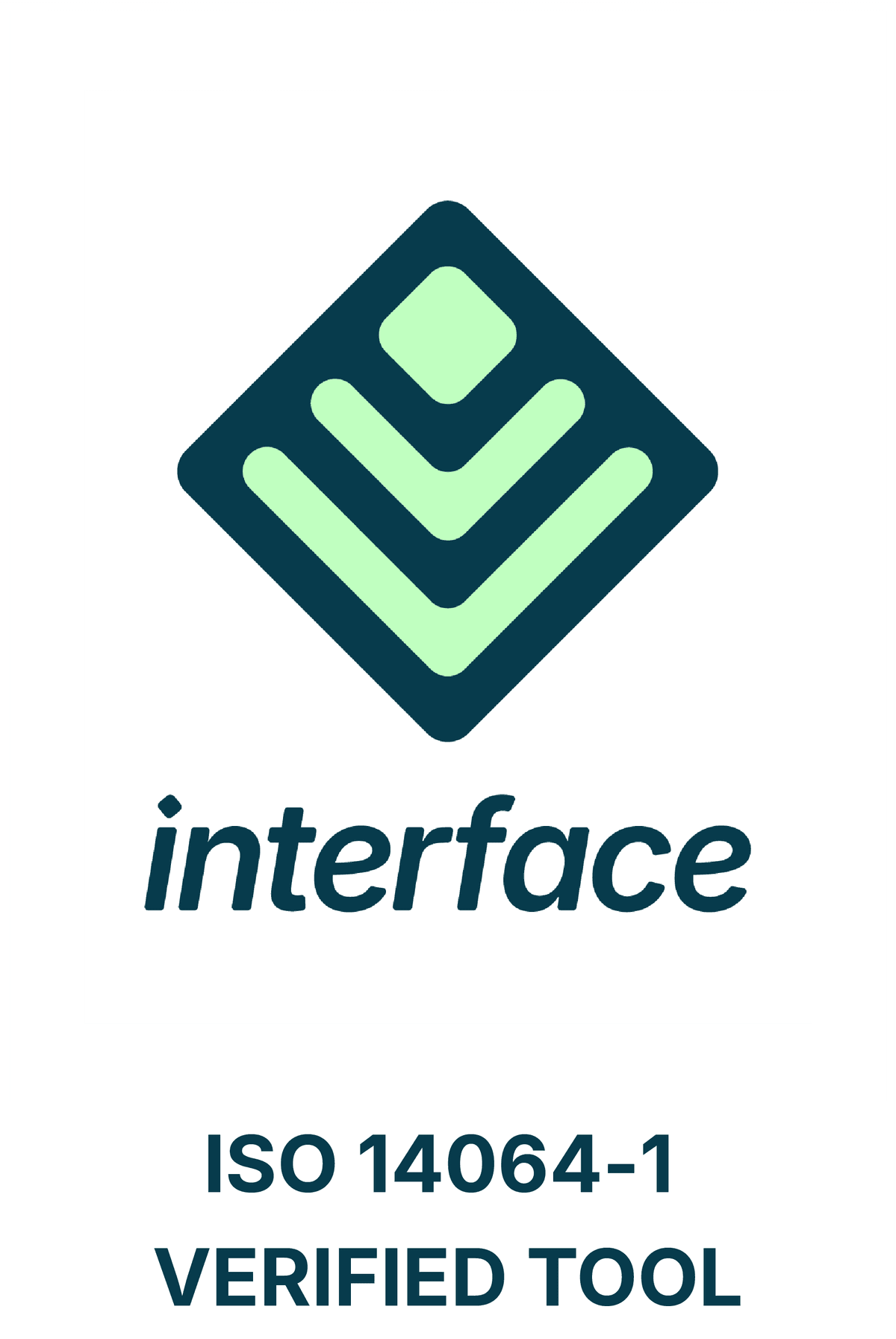 ISO 14064-1 Verified Tool mark, issued by Interface NRM